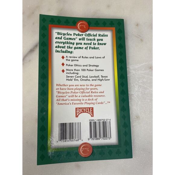 Poker Official Rules and Games Strategy Soft Cover Book Learning Gambling - Picture 6 of 8